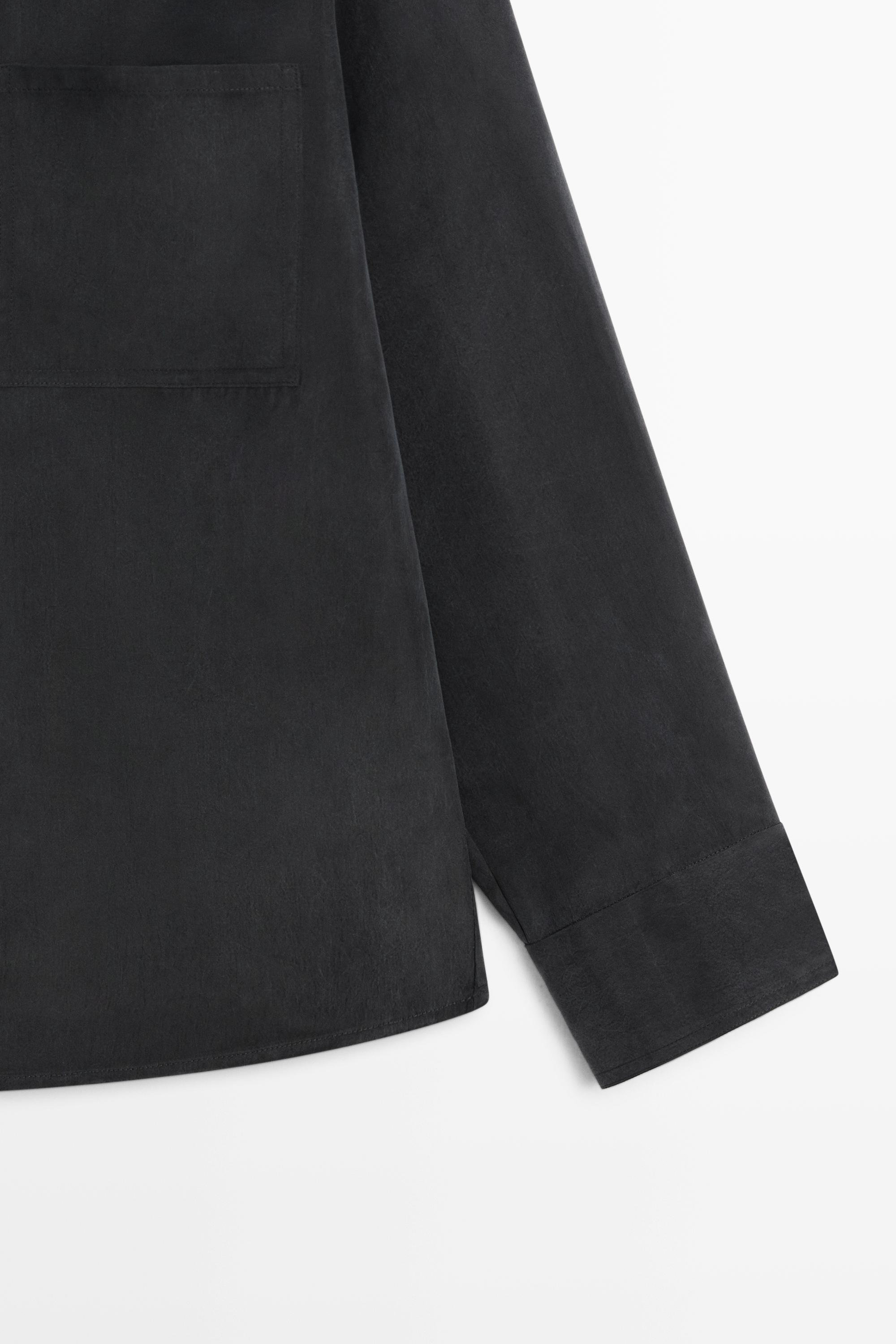Fluid double-breasted shirt