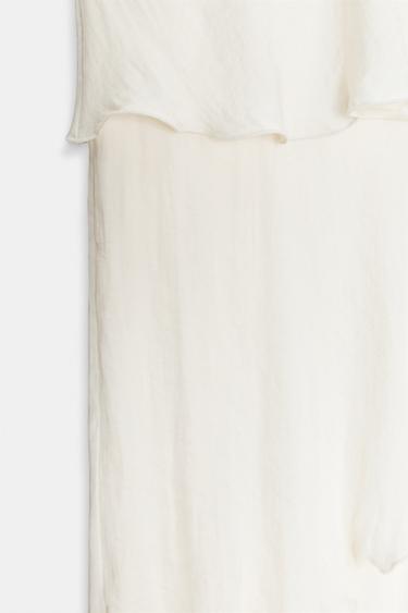 DRESS WITH RUFFLES AND KNOT - Ecru by Zara - Image 5