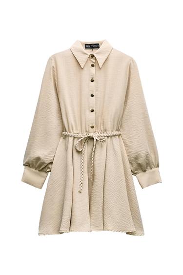WOVEN BELT SHIRTDRESS
