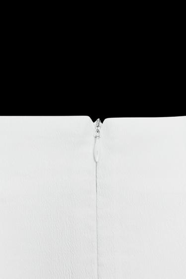 FALDA PANTALÓN CRUZADA PLIEGUES - Blanco de Zara