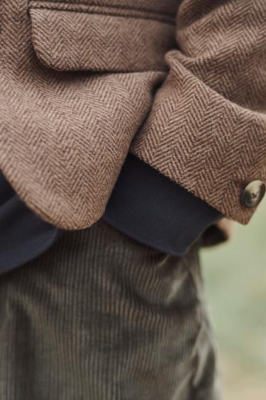 VESTE CHEVRON COUDIÈRES AVEC LAINE LIMITED EDITION - Marron de Zara - Image 3