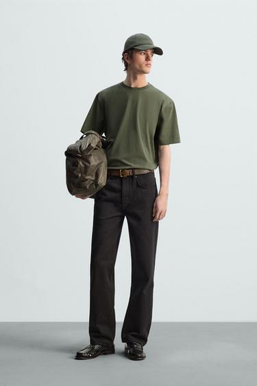 Zara MEDIUM WEIGHT T-SHIRT - Khaki - Image 0