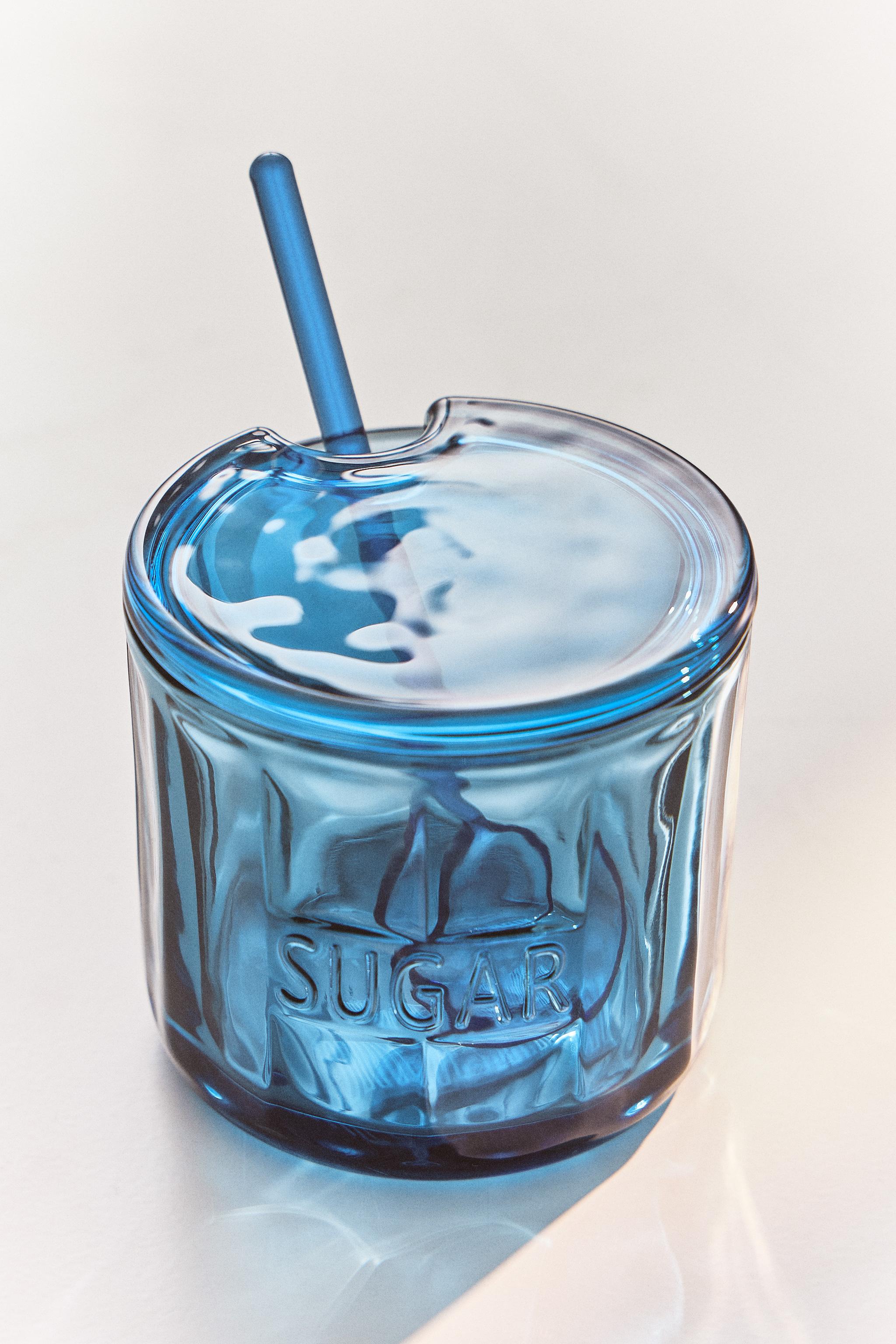 GLASS SUGAR BOWL