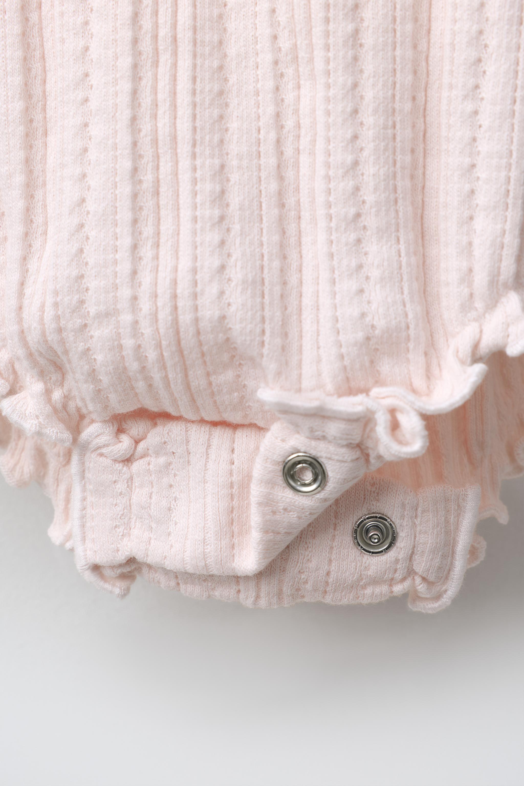 Боди COLLAR для детей, кружево, ажурная вязка — Zara — фото 3