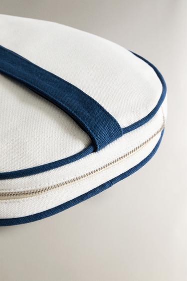 CANVAS PADEL RACKET CASE - Ecru / Blue by Zara - Image 4
