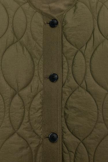 BLOUSON COURT MATELASSÉ - Kaki de Zara - Image 8