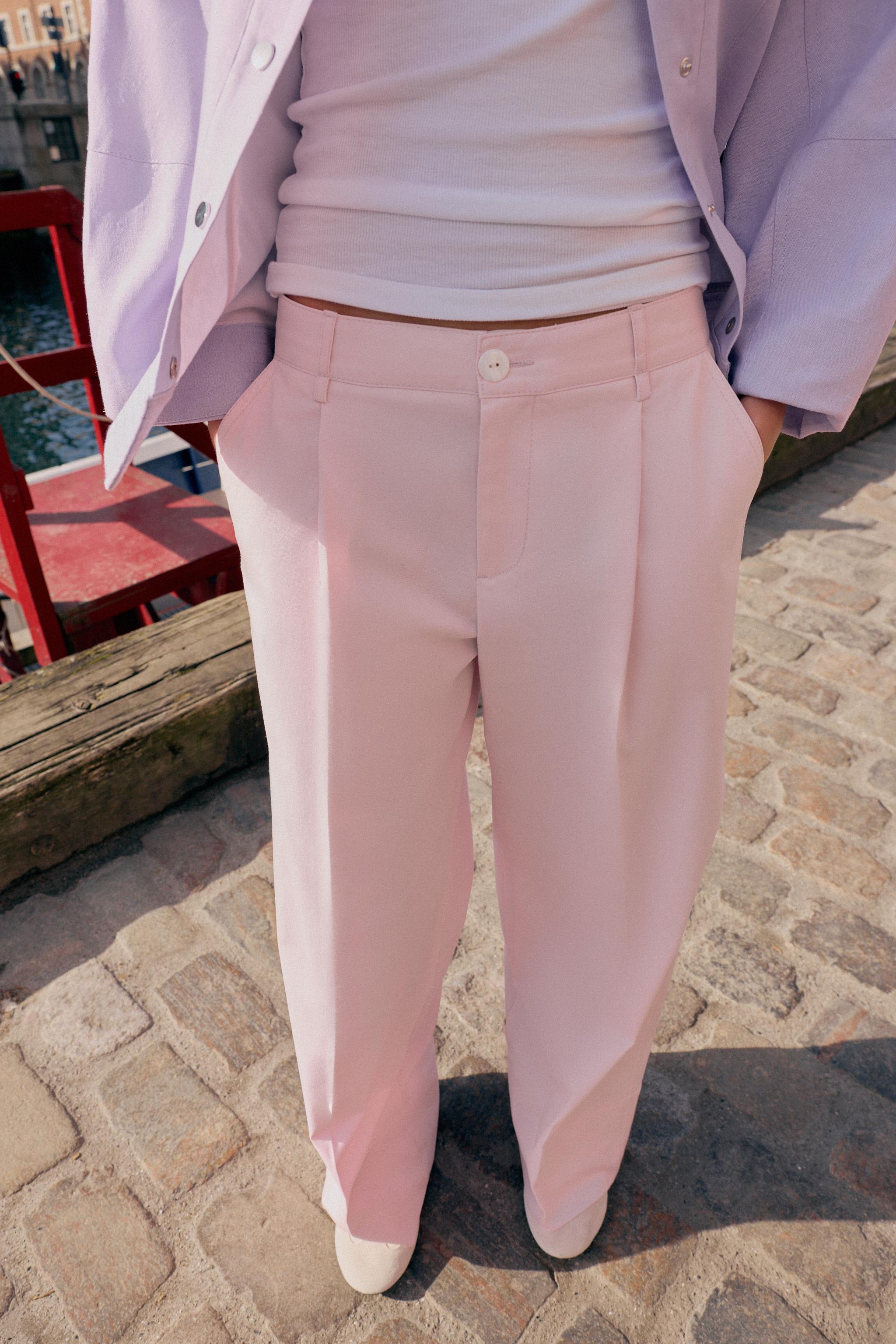 ダーツ入りチノパンツ - ピンク | ZARA Japan / 日本
