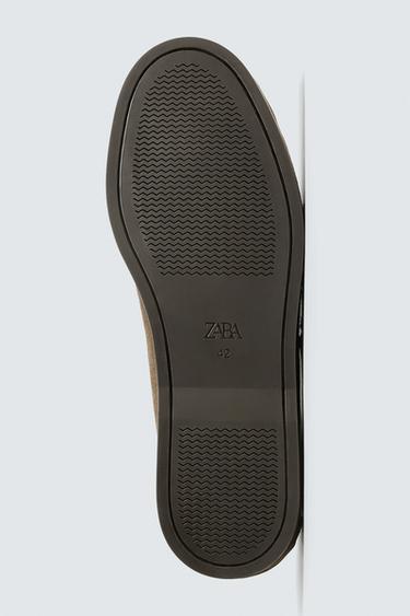 MOCASSINS EN CUIR CASUAL - Gris taupe de Zara - Image 3