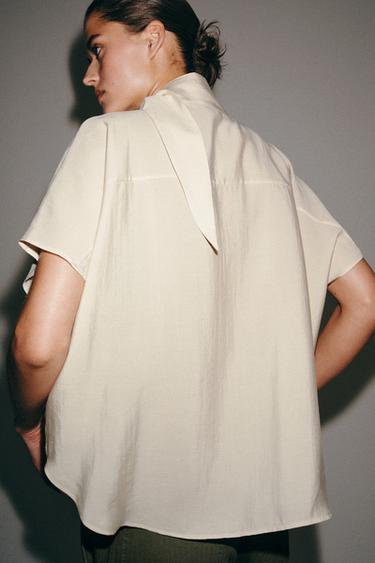 Zara VABALT LANGEV PÖÖRADEGA PLUUS ZW COLLECTION - Beež