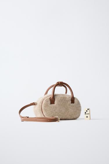 BOWLING SHEEPSKIN CROSSBODY BAG - Ecru White by Zara - Image 5