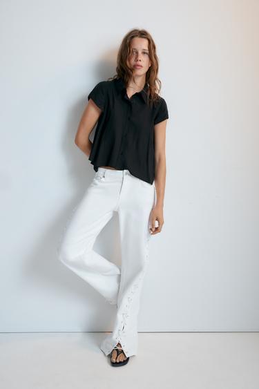 CAMISA FLUIDA ASIMÉTRICA - Negro de Zara