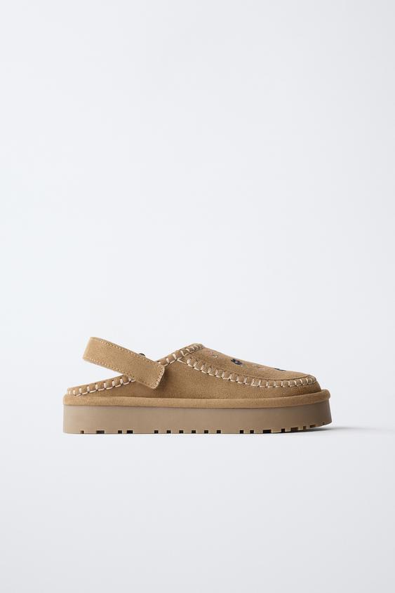 SABOTS BRODÉS - Marron de Zara - Image 0