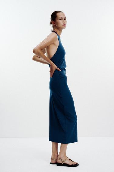 VESTIDO HALTER DRAPEADO - Mariño de Zara