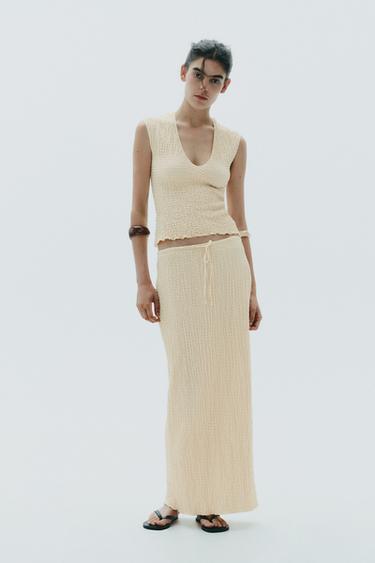 TEXTURED TOP - Light yellow by Zara - Image 0