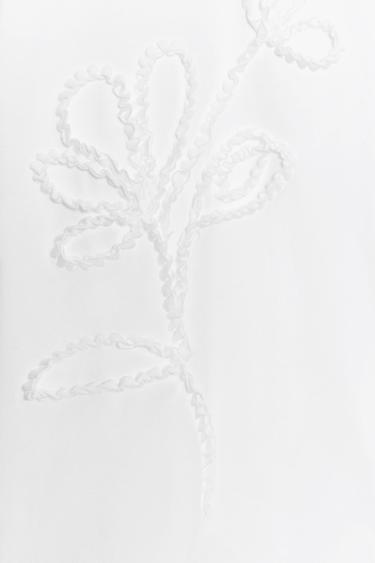 T-SHIRT FLEUR EN RELIEF - Blanc de Zara - Image 5