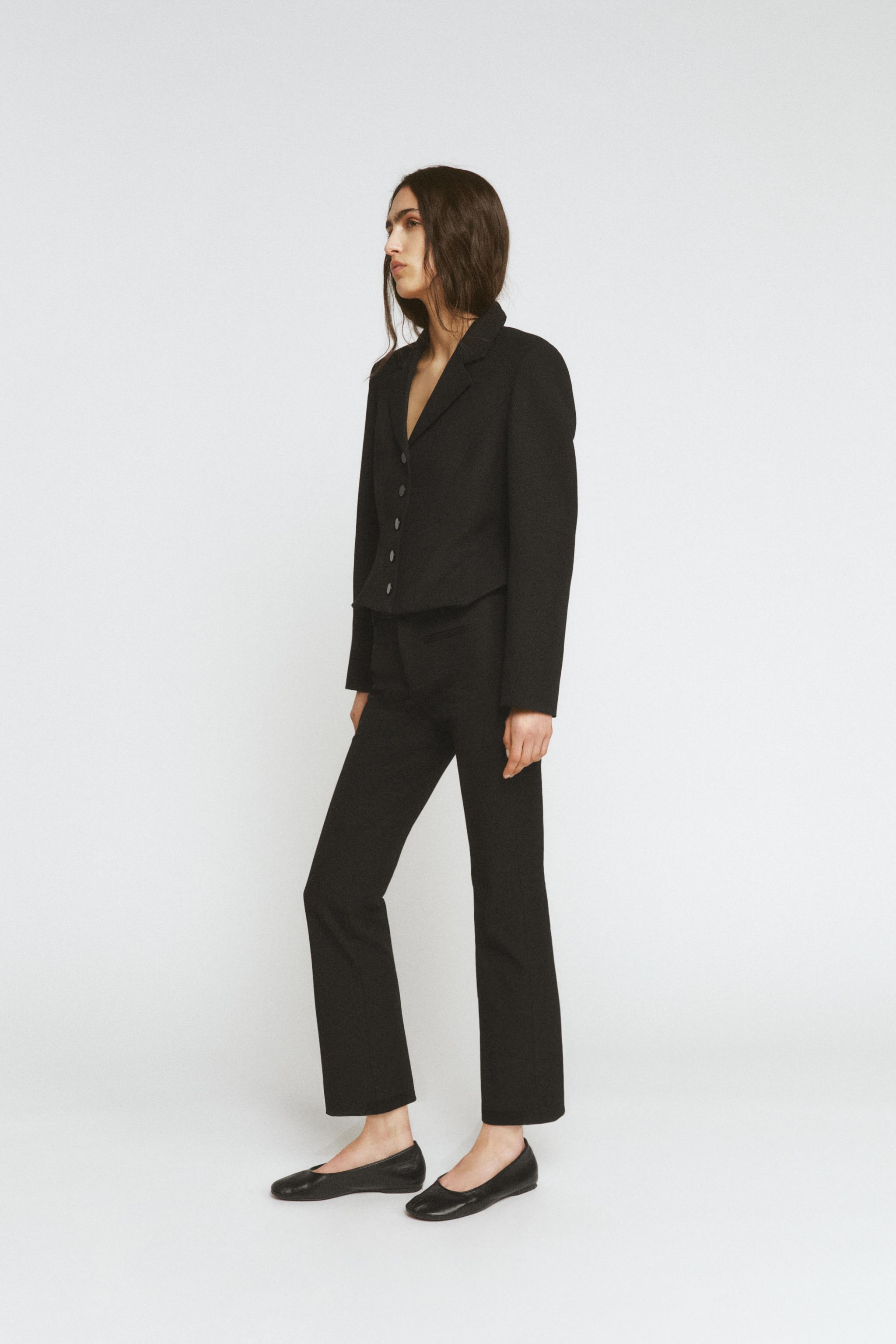 CROPPED TOPSTITCHED BLAZER ZW COLLECTION