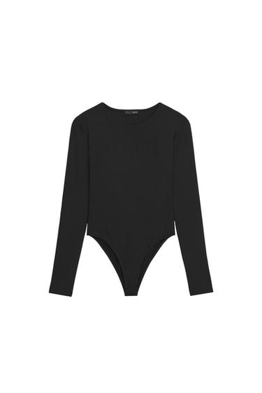 BODY POLIAMIDA MANGA LARGA - Negro de Zara