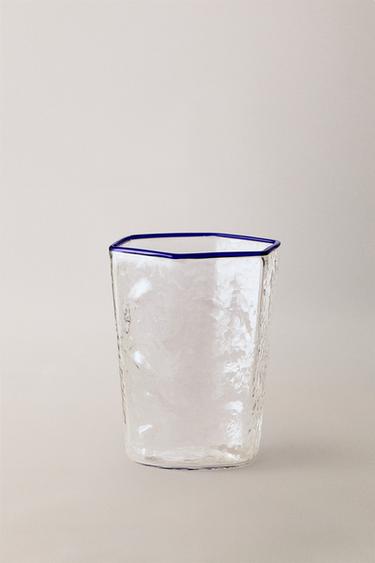 HEXAGONAL BOROSILICATE GLASS - Blue by Zara