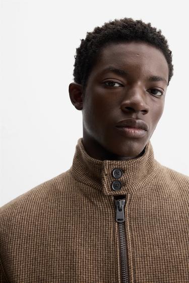 HOUNDSTOOTH TEXTURED JACKET - Brown by Zara - Image 5