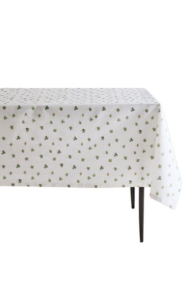 RESIN-COATED CLOVER TABLECLOTH - Green by Zara