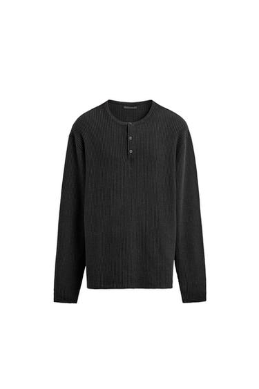 CAMISOLA COM ESTRUTURA E GOLA DE PADRE - Preto da Zara
