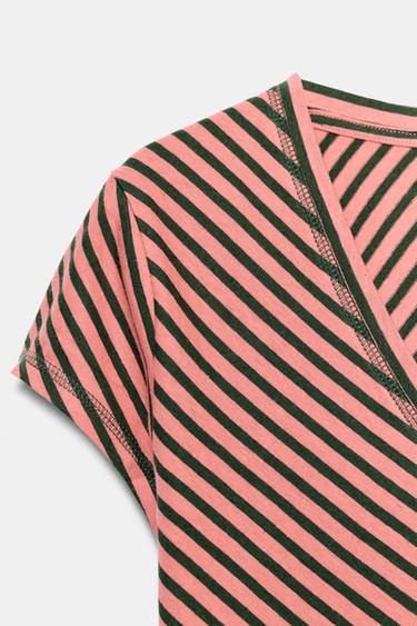 TEE-SHIRT RAYÉ AVEC LIN - Imprimée de Zara - Image 6