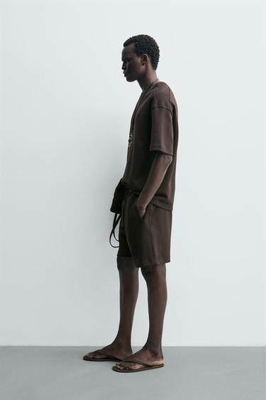 RELAXED FIT INTERLOCK SWEATSHIRT - Dark brown by Zara - Image 3