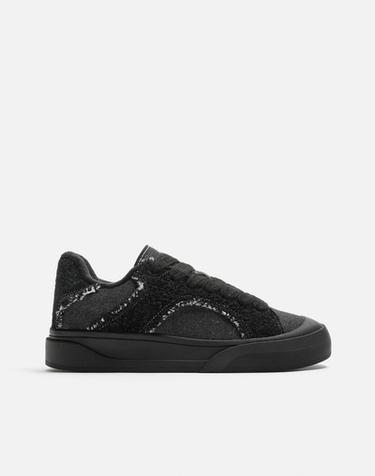 Zara DENIM SKATE SNEAKERS - Black