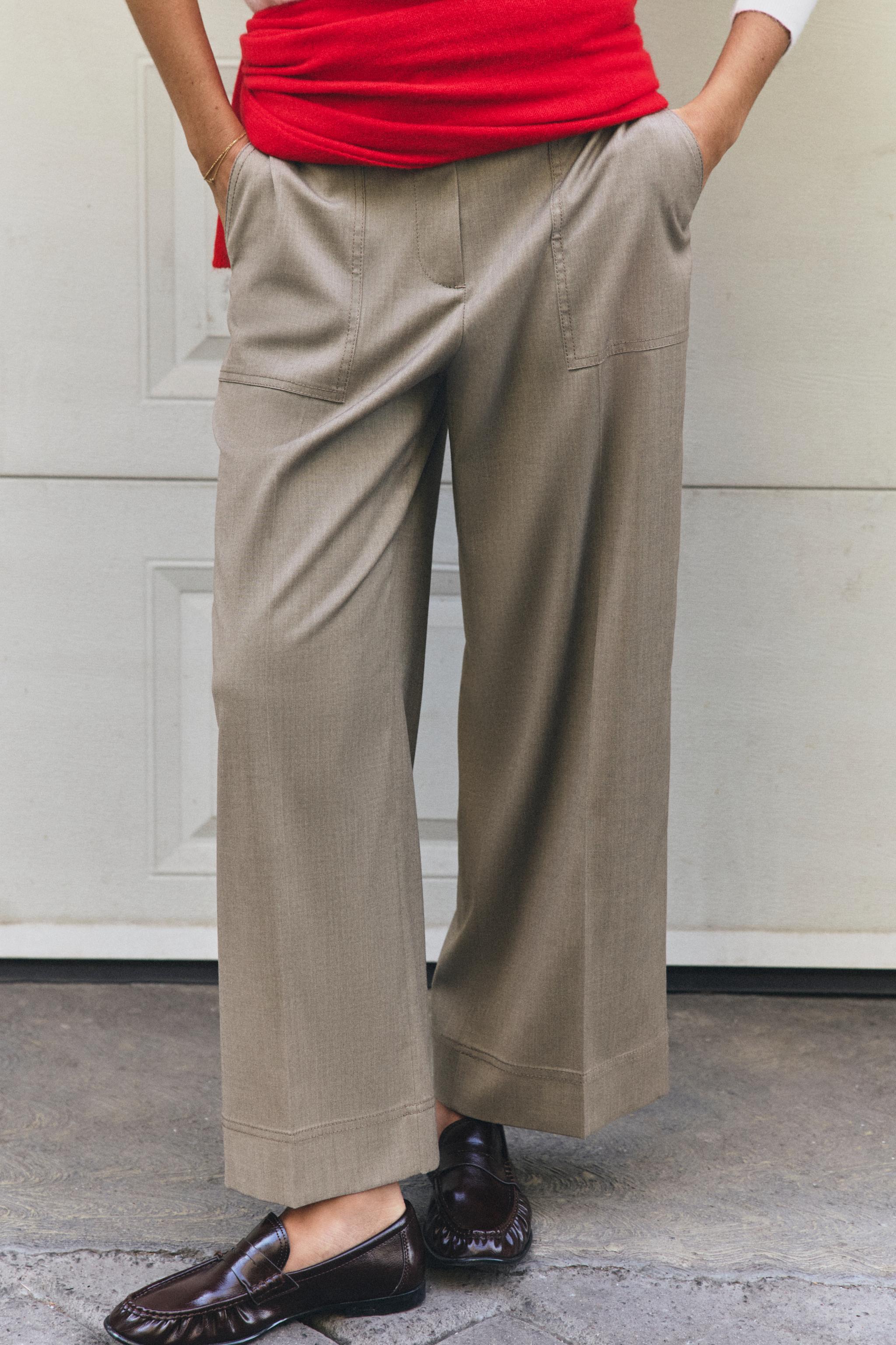 CROPPED STRAIGHT PANTS