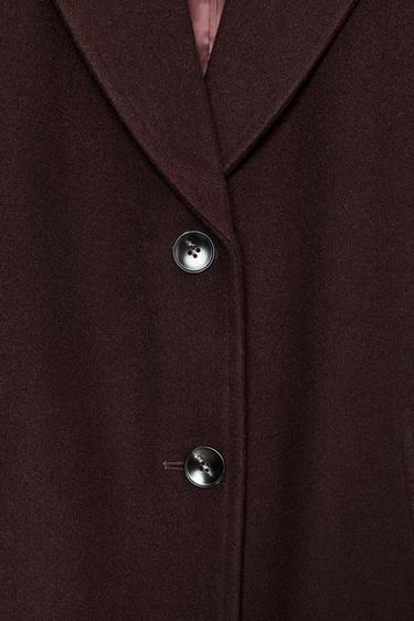 SOFT SHOULDER PAD COAT - Burgundy by Zara - Image 7