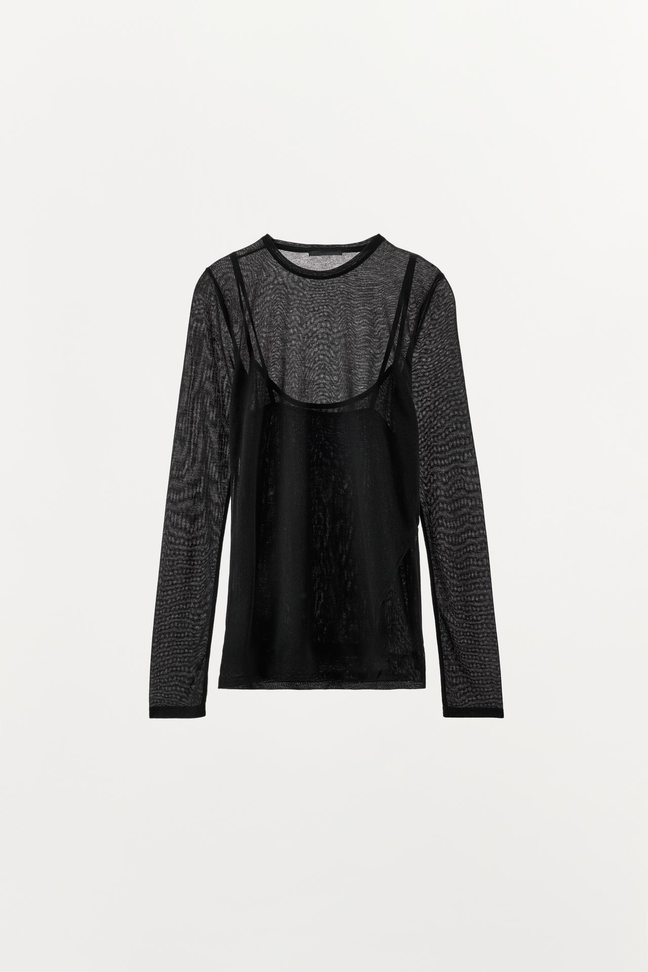 DOUBLE LAYER T-SHIRT — Black