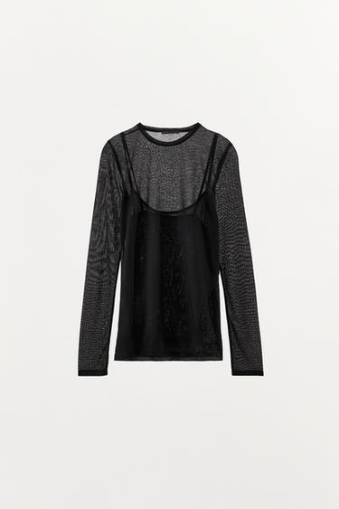 DOUBLE LAYER T-SHIRT — Black 2