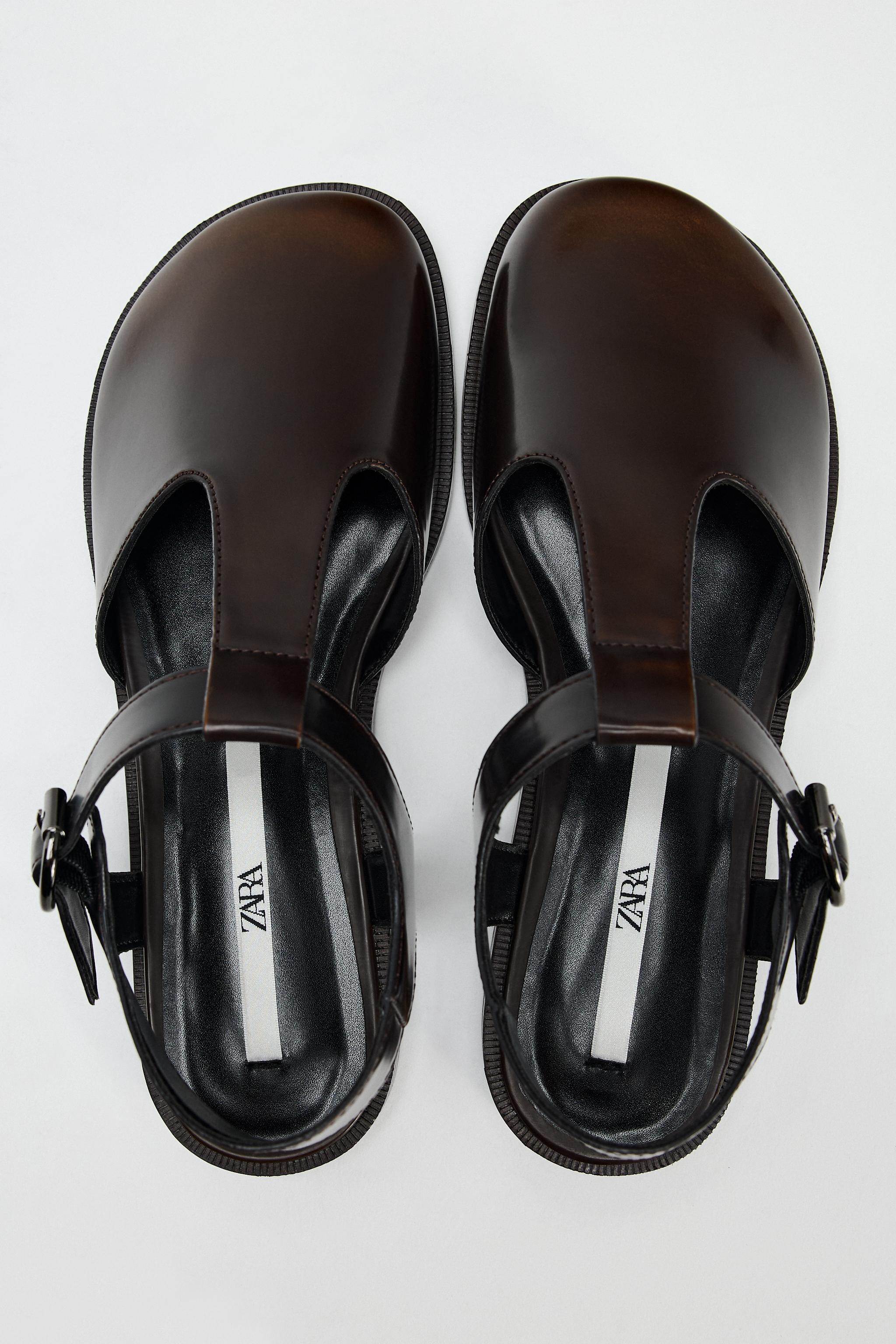 SLINGBACK BUCKLE SHOES - Brown | ZARA United States
