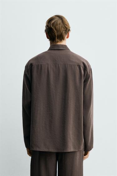 CHEMISE FLUIDE DOUCE - Marron de Zara - Image 2