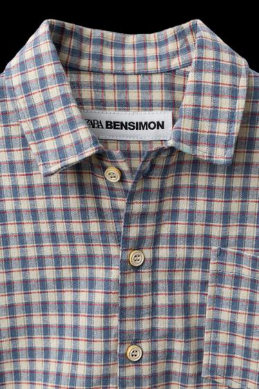 CAMISA CUADROS BENSIMON ® X ZARA - Azul de Zara