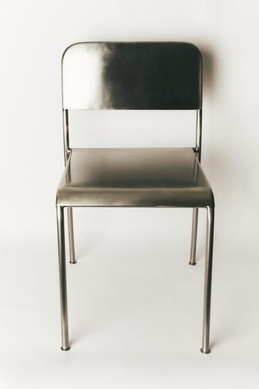 STAINLESS STEEL STRUCTURE CHAIR - Matte silver by Zara