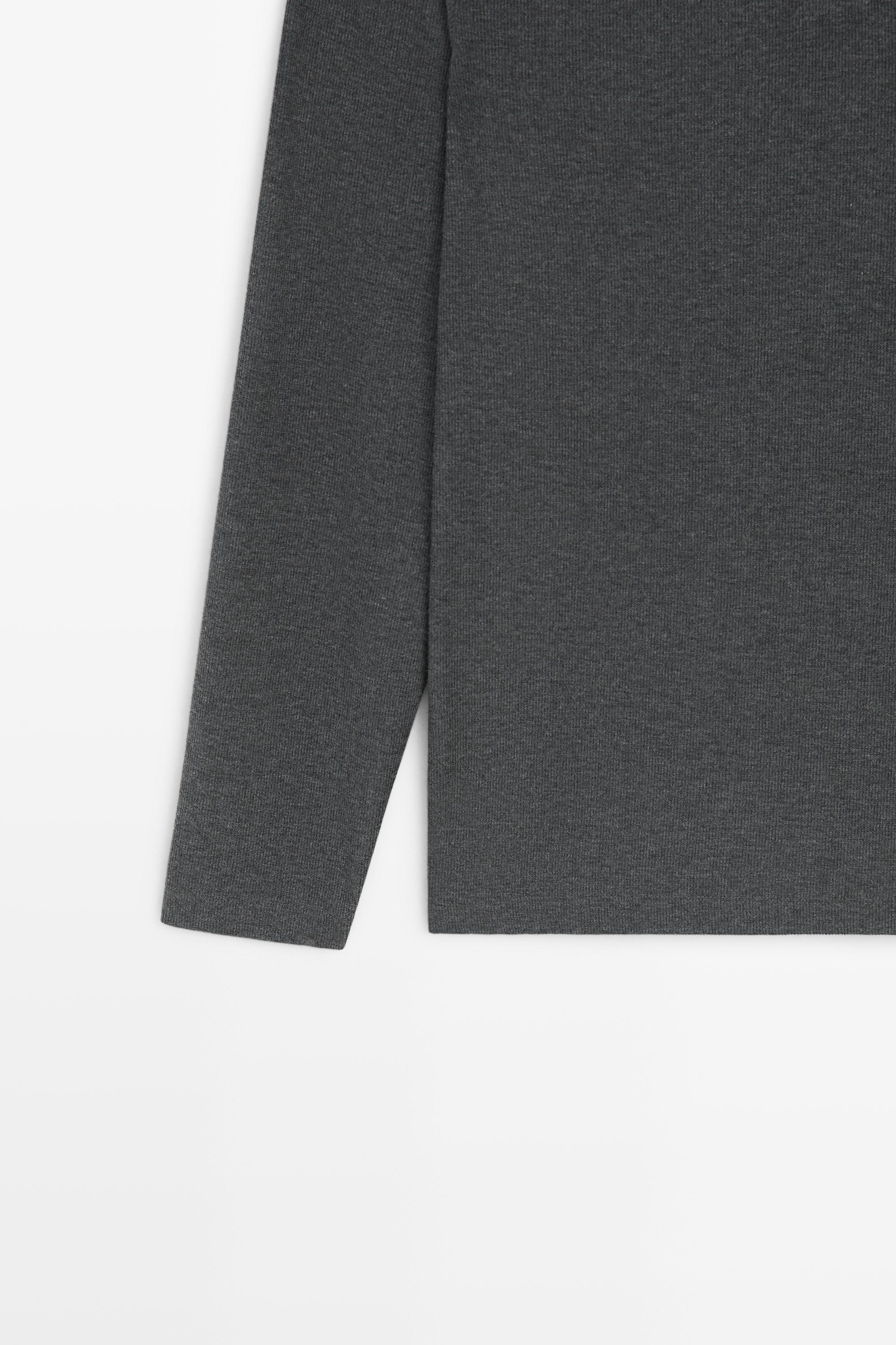 Cotton blend henley T-shirt