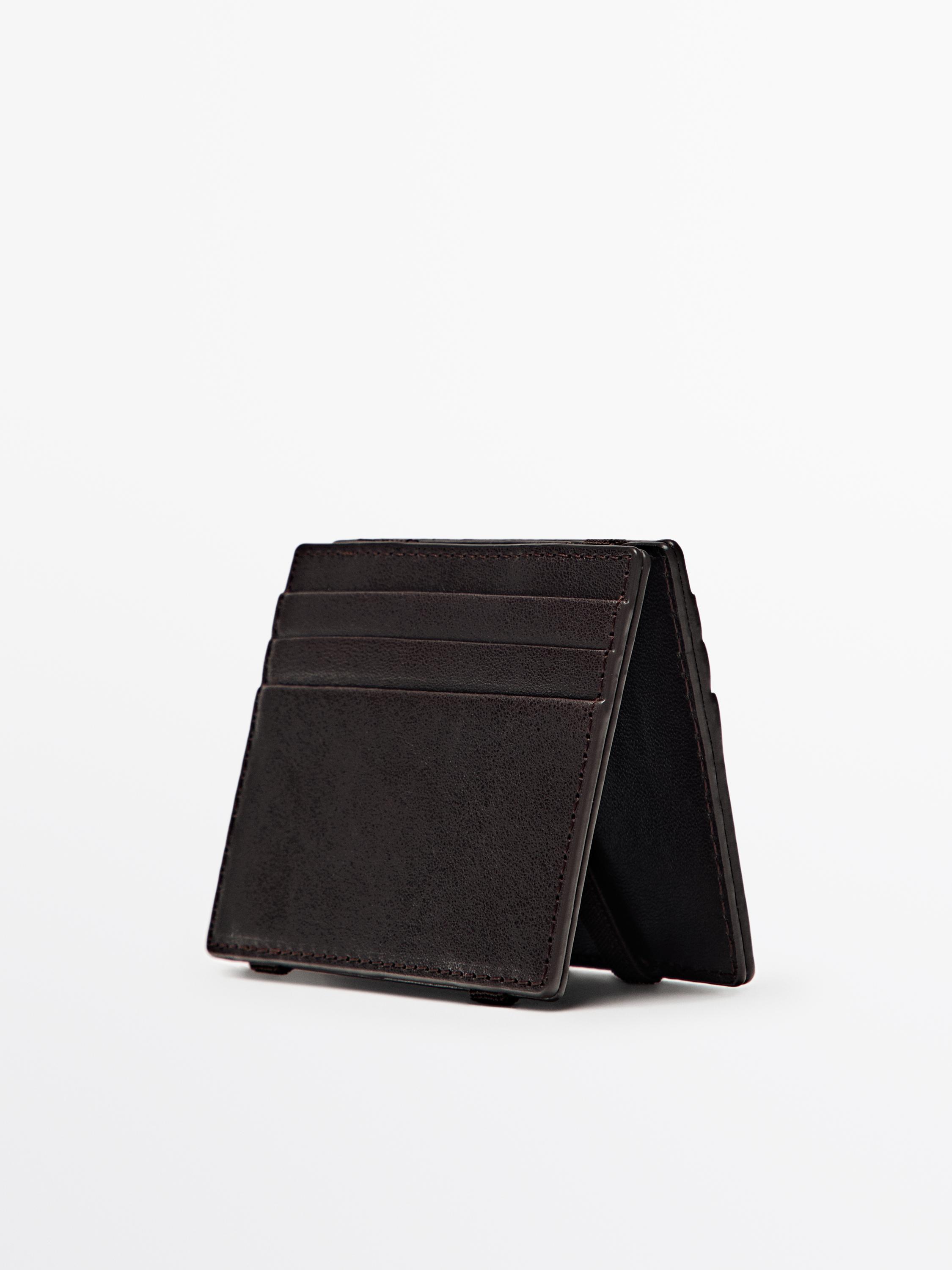 Portefeuille « magic » en cuir nappa