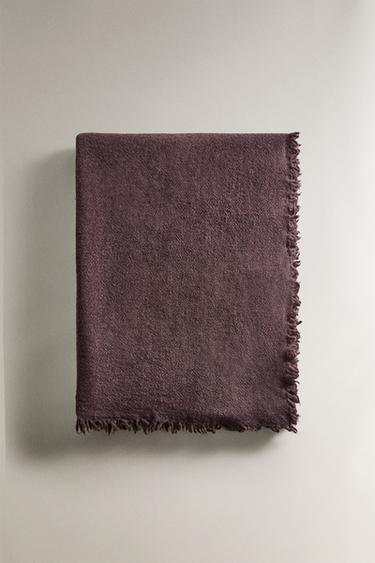 WOOL THROW - Brown by Zara