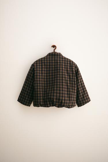 ZARA TIMELESS - CHECK PADDED JACKET - Brown by Zara - Image 1