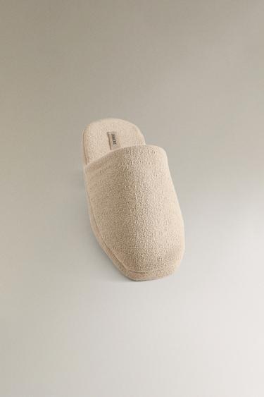 CHAUSSONS FLATFORM LIN - Gris taupe de Zara - Image 3
