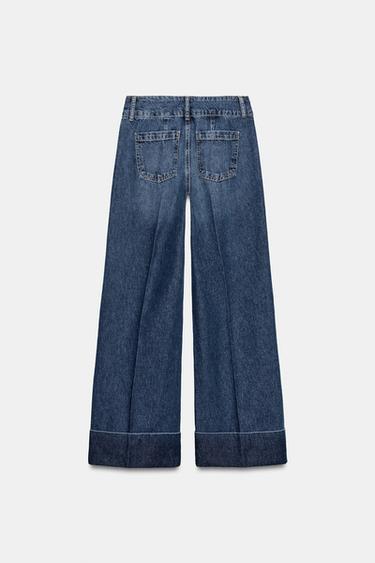 JEANS Z1975 STRAIGHT LOW-RISE TURN-UP HEMS - Blue by Zara - Image 9