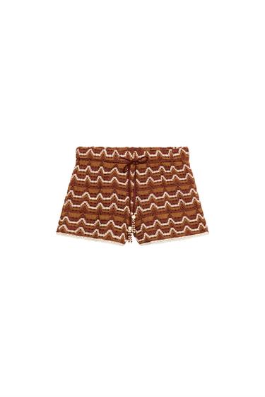 SHORTS CROCHET - Terracota de Zara