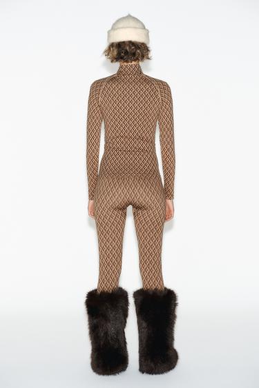 T-SHIRT THERMIQUE JACQUARD SEAMLESS THERMOLITE® CORE SKI COLLECTION - Marron clair de Zara - Image 2