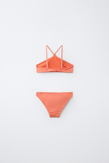 6-14 ANS / BIKINI À MIROIRS BRODÉS - Orange de Zara - Image 1