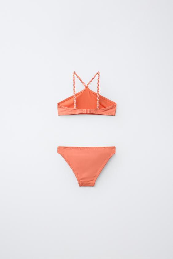 6-14 ANS / BIKINI À MIROIRS BRODÉS - Orange de Zara - Image 1