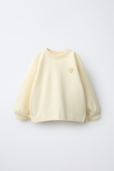INTERLOCK HEART SWEATSHIRT - Butter by Zara