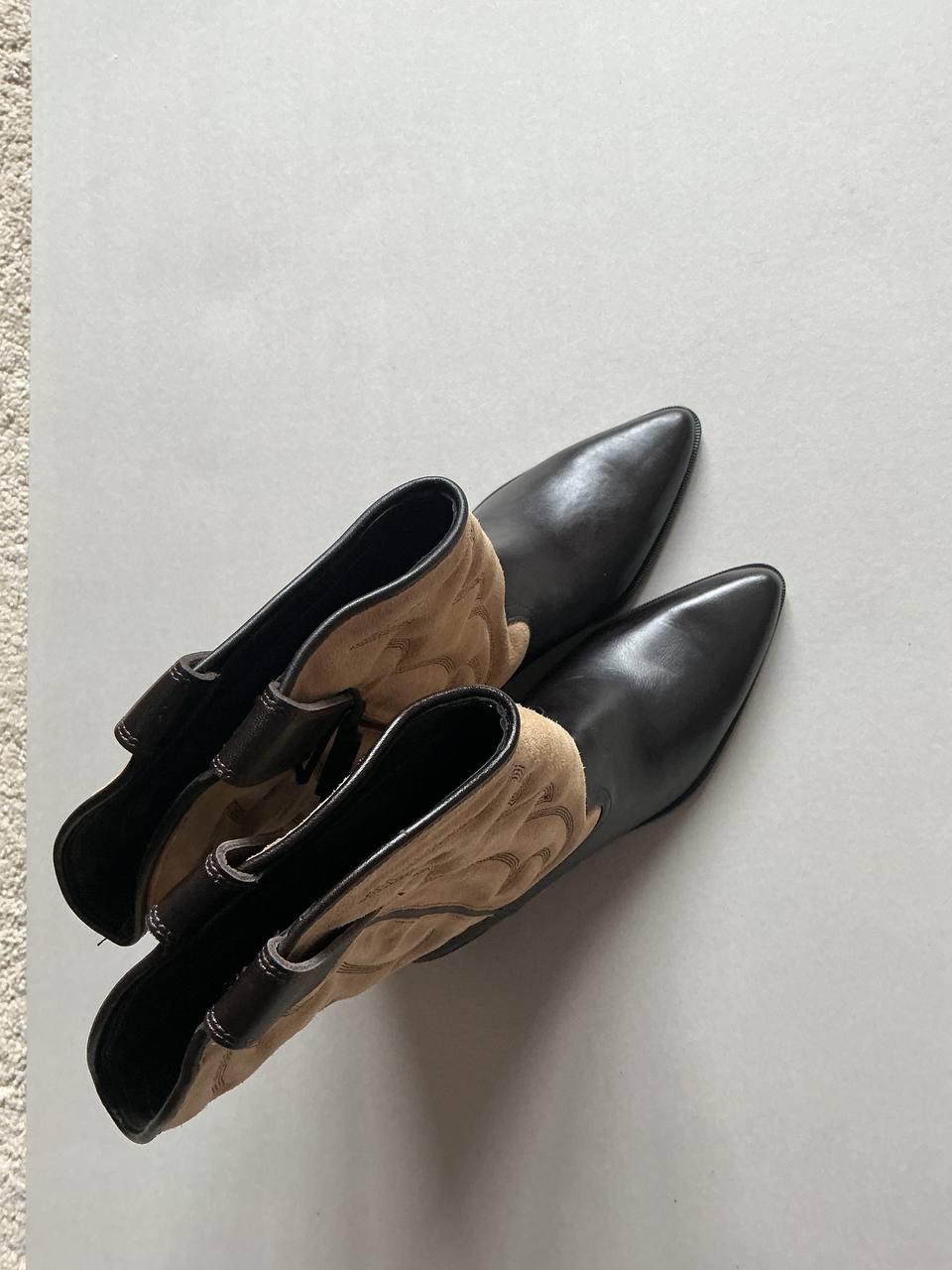 COMBINED LEATHER EMBROIDERED BOOTS - Image 3