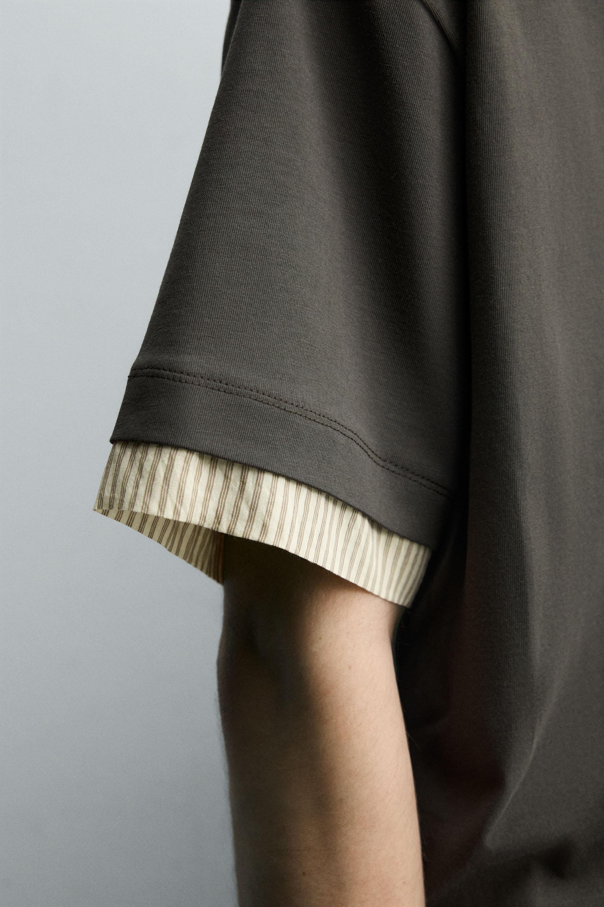 CONTRASTING SLEEVE T-SHIRT