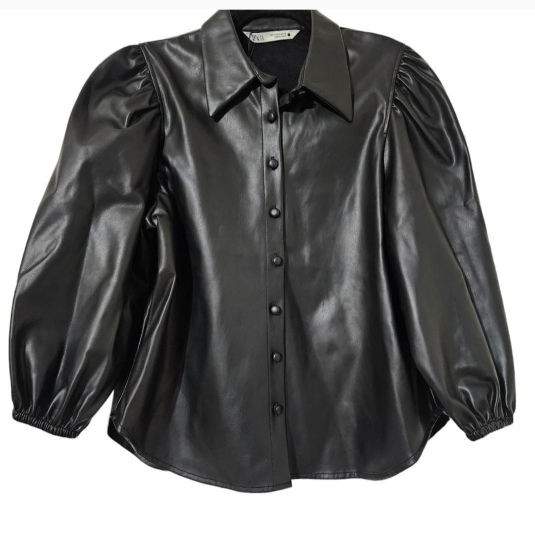 FAUX LEATHER SHIRT
